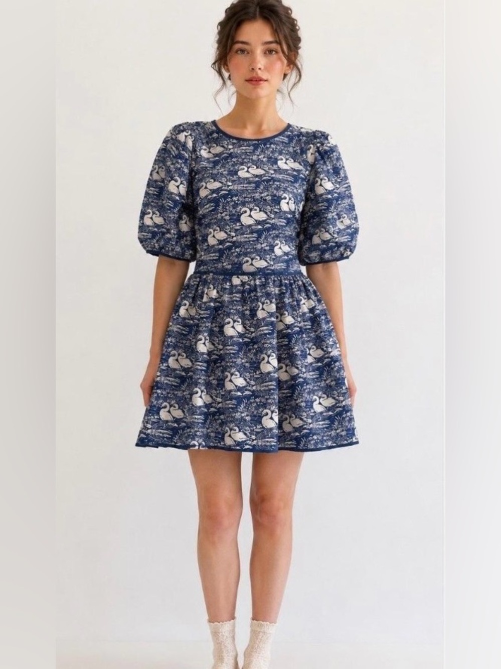 Laura Ashley x Urban Outfitters Swan Mimi Dress Size Small